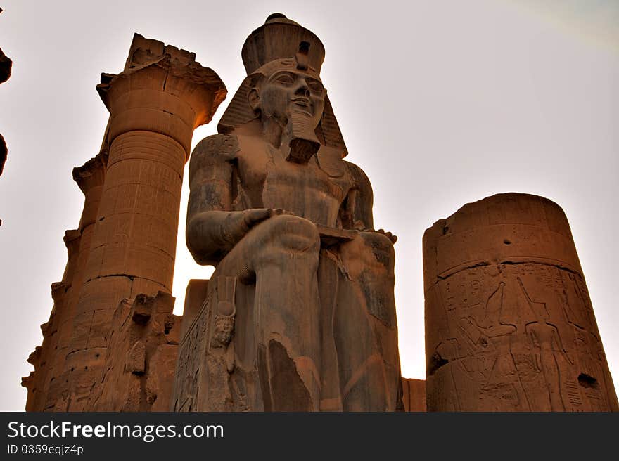 Statue Of Ramses At Luxor Temple.