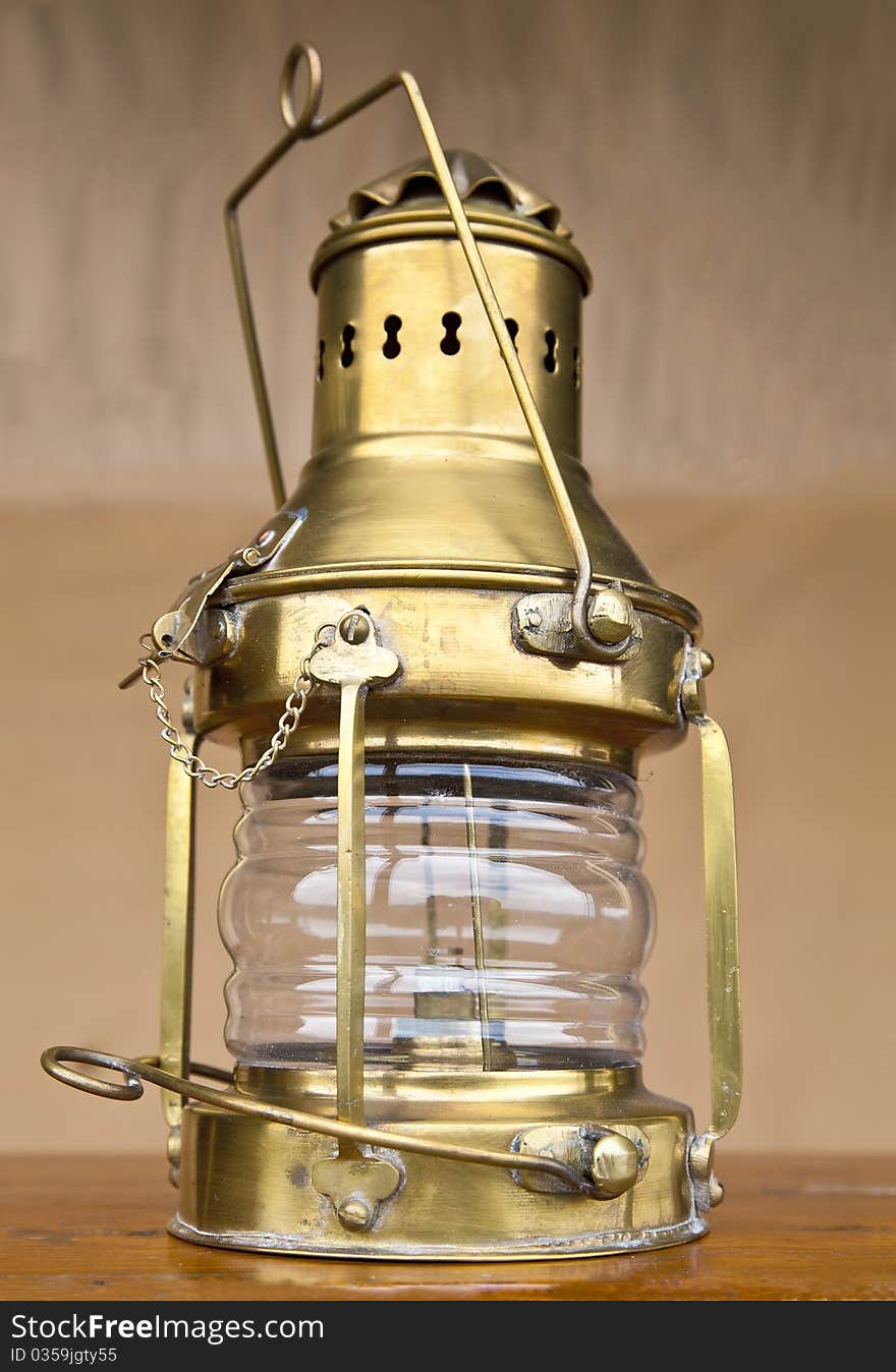 Brass Tent Portable Oil Lamp