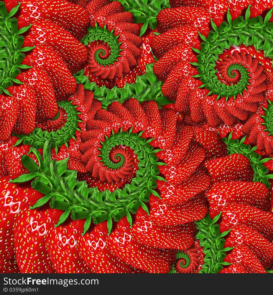 Background Of Ripe Strawberry