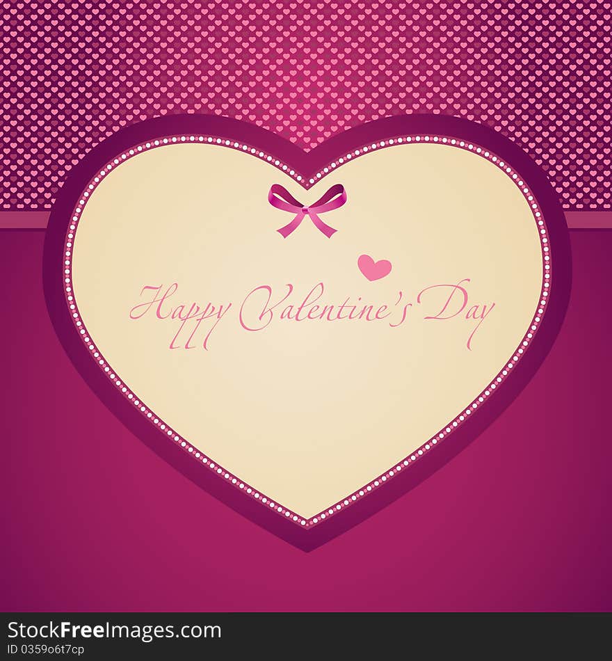 Template frame design for Valentine's card