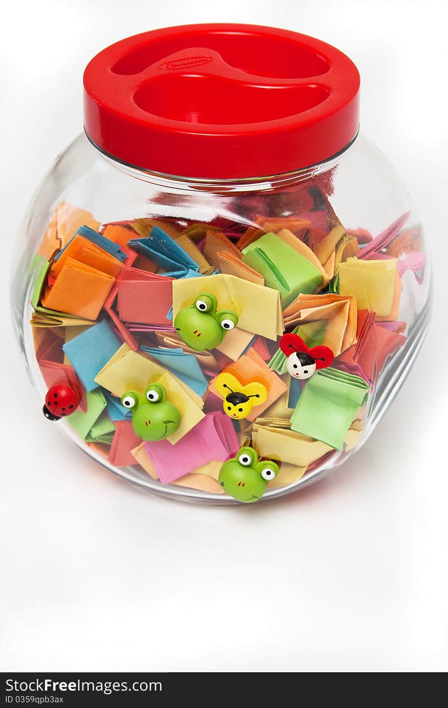 Colorful Messages In A Glass Jar