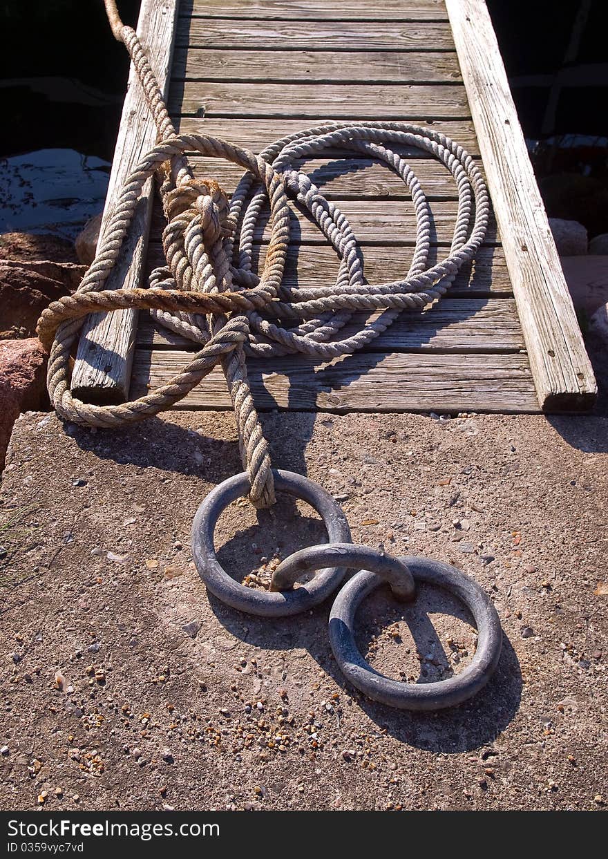 Anchoring Point In A Port Marina