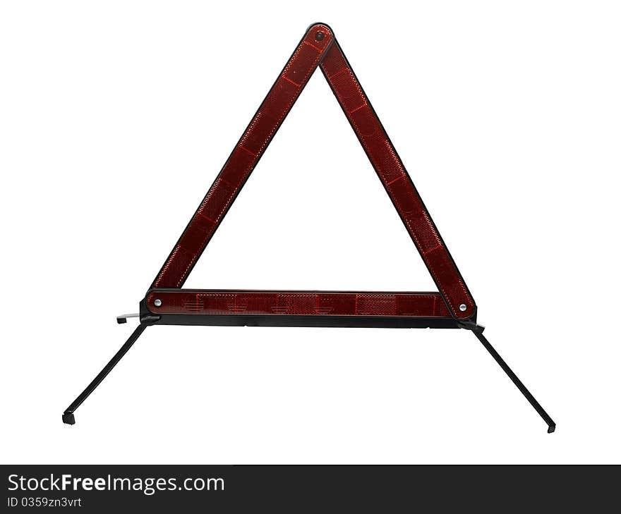 Highway Safety Triangle on white background. Highway Safety Triangle on white background