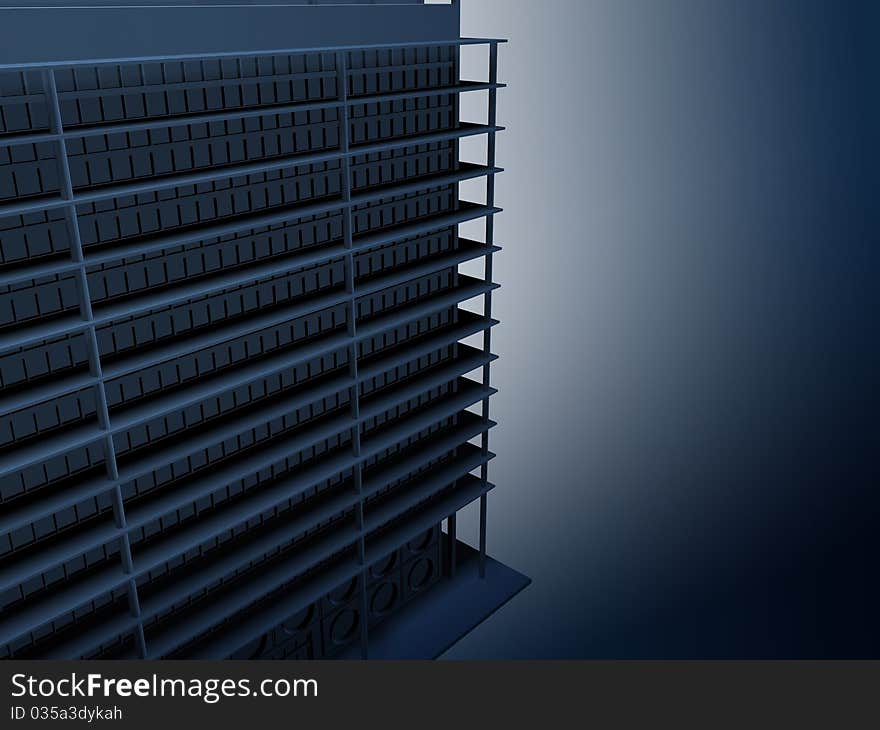 Modern building on a light background