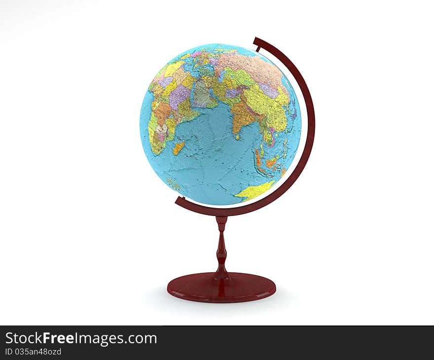 Globe Earth on a white background