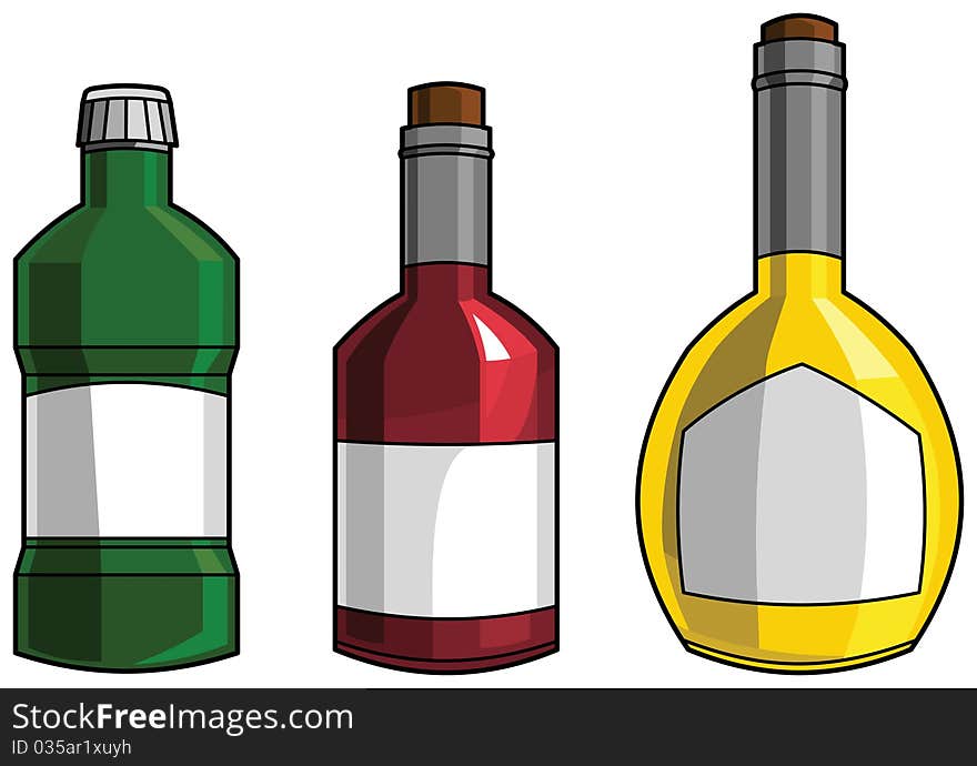 Three bottles