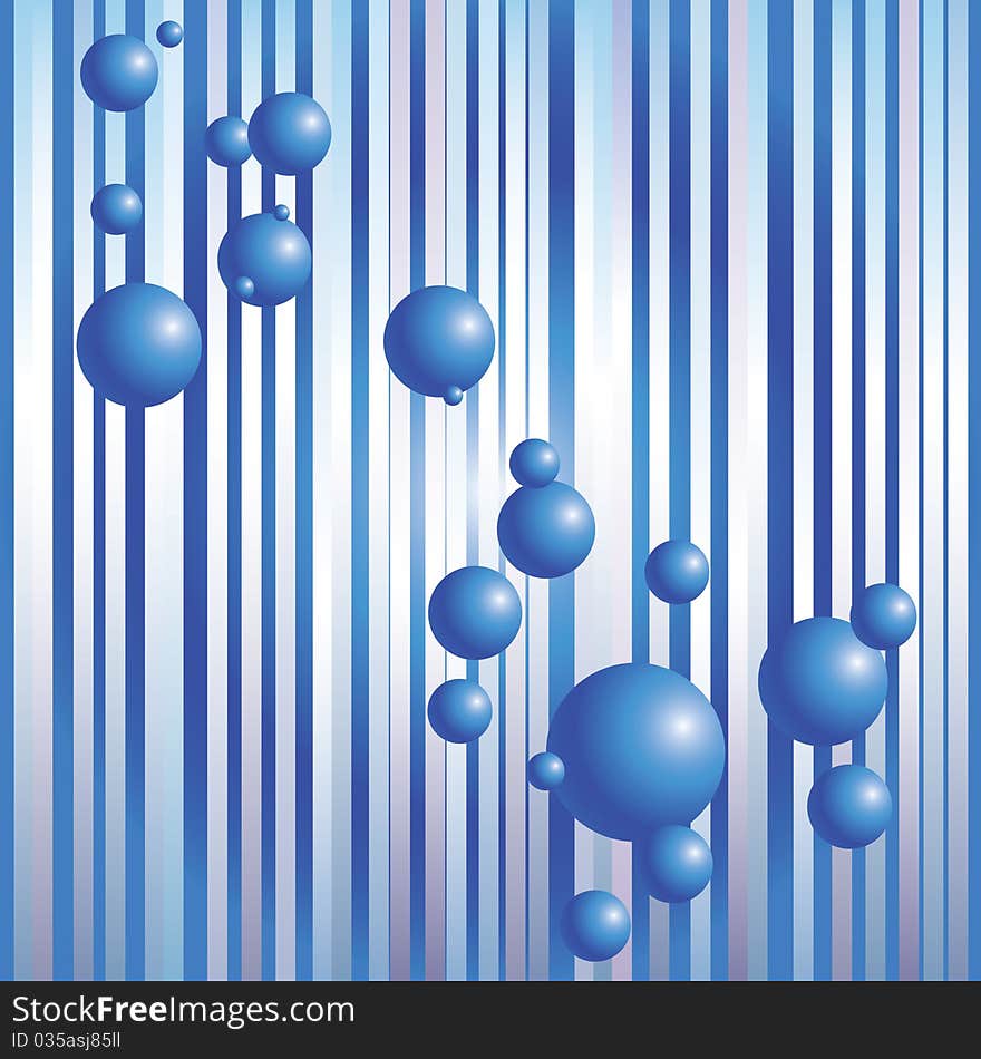 Abstract background with blue stripes and blue balloons. Abstract background with blue stripes and blue balloons.