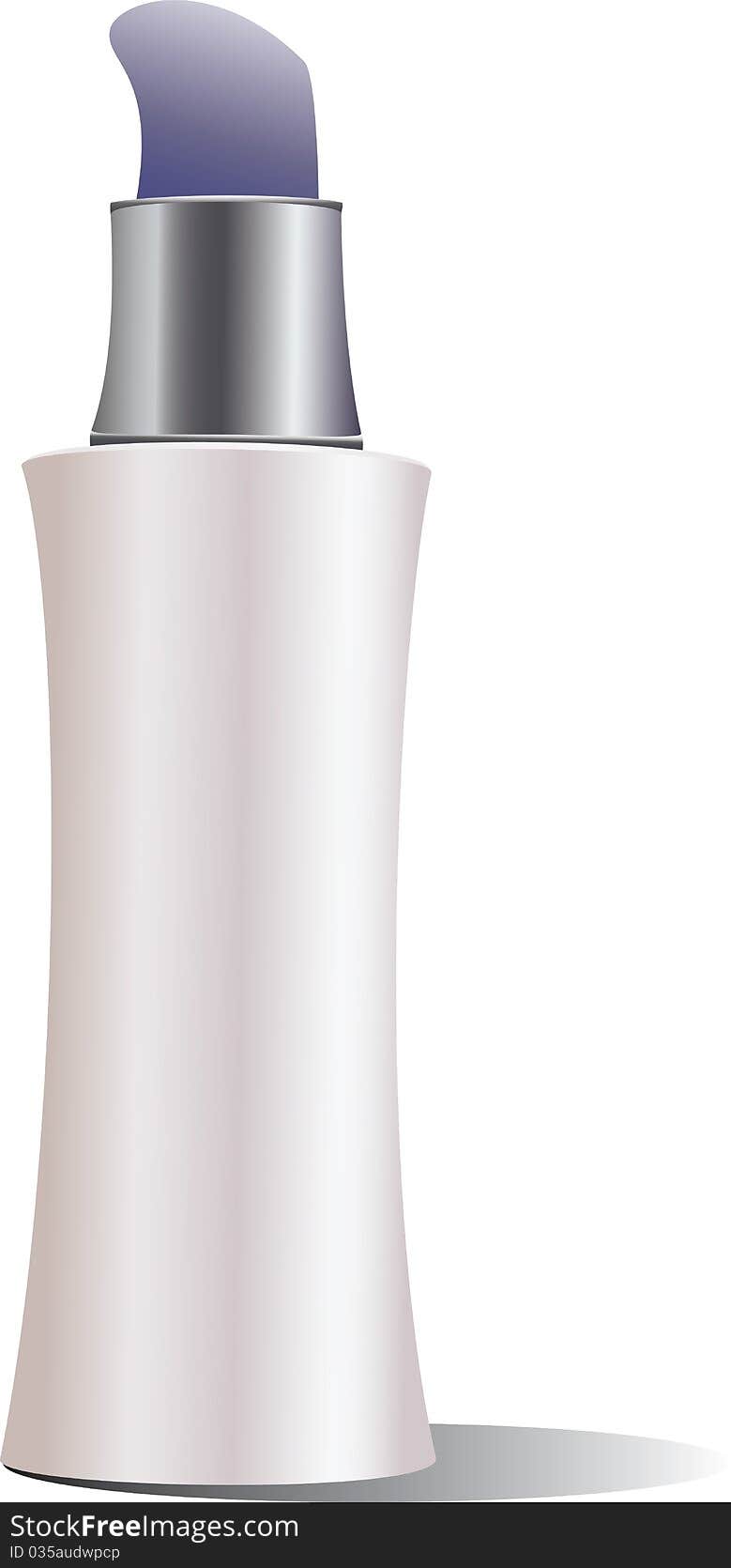 Isolated vector cosmetic bottle on a white background. Isolated vector cosmetic bottle on a white background.