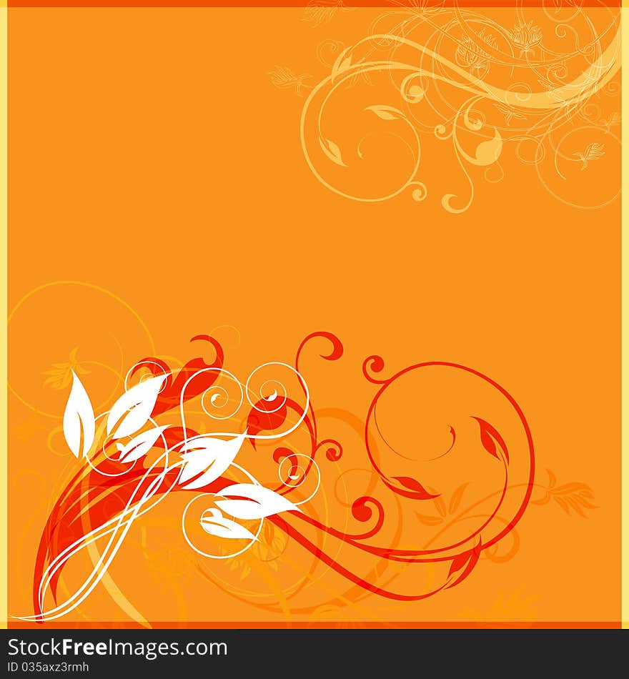 Illustration of abstract floral background