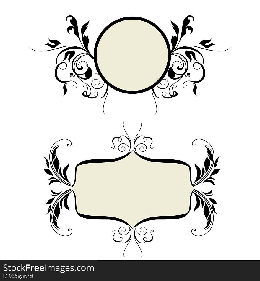 Illustration of floral background on white background