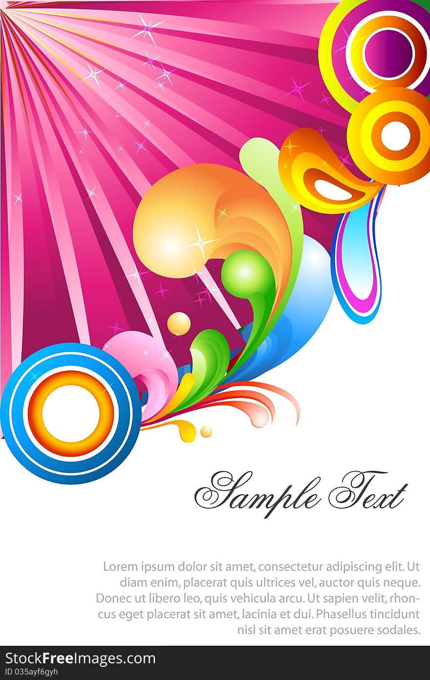 Illustration of abstract colorful vector background