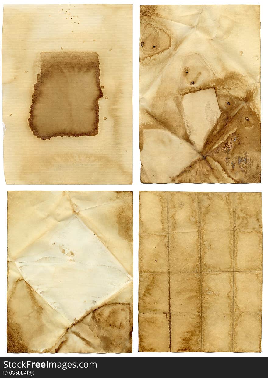 Four old grunge paper backgrounds. Four old grunge paper backgrounds