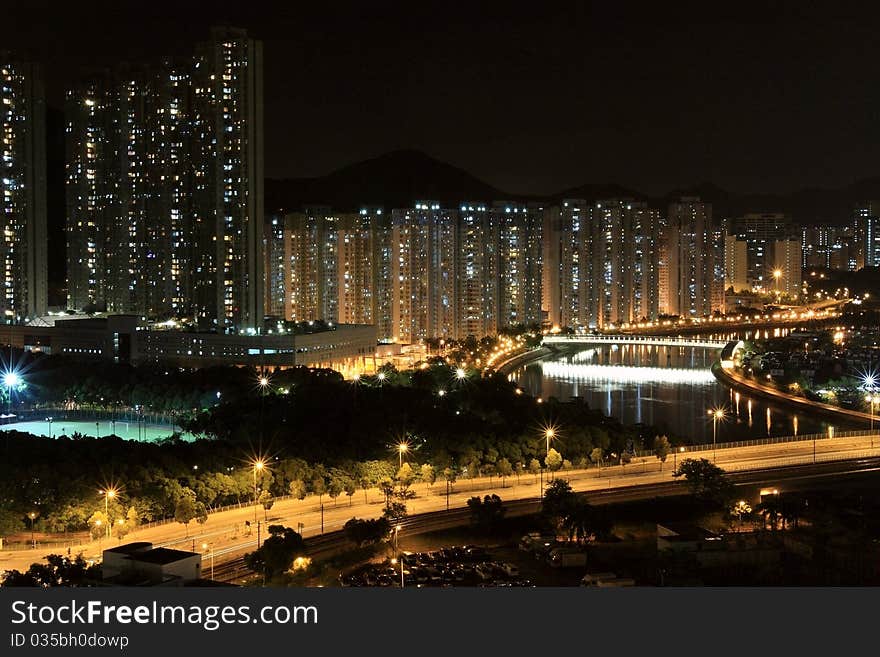 Hong Kong night view