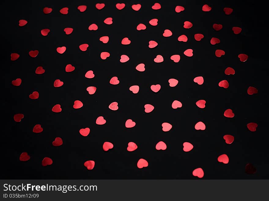 Color confetti on a black background