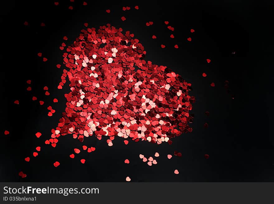 Color confetti on a black background