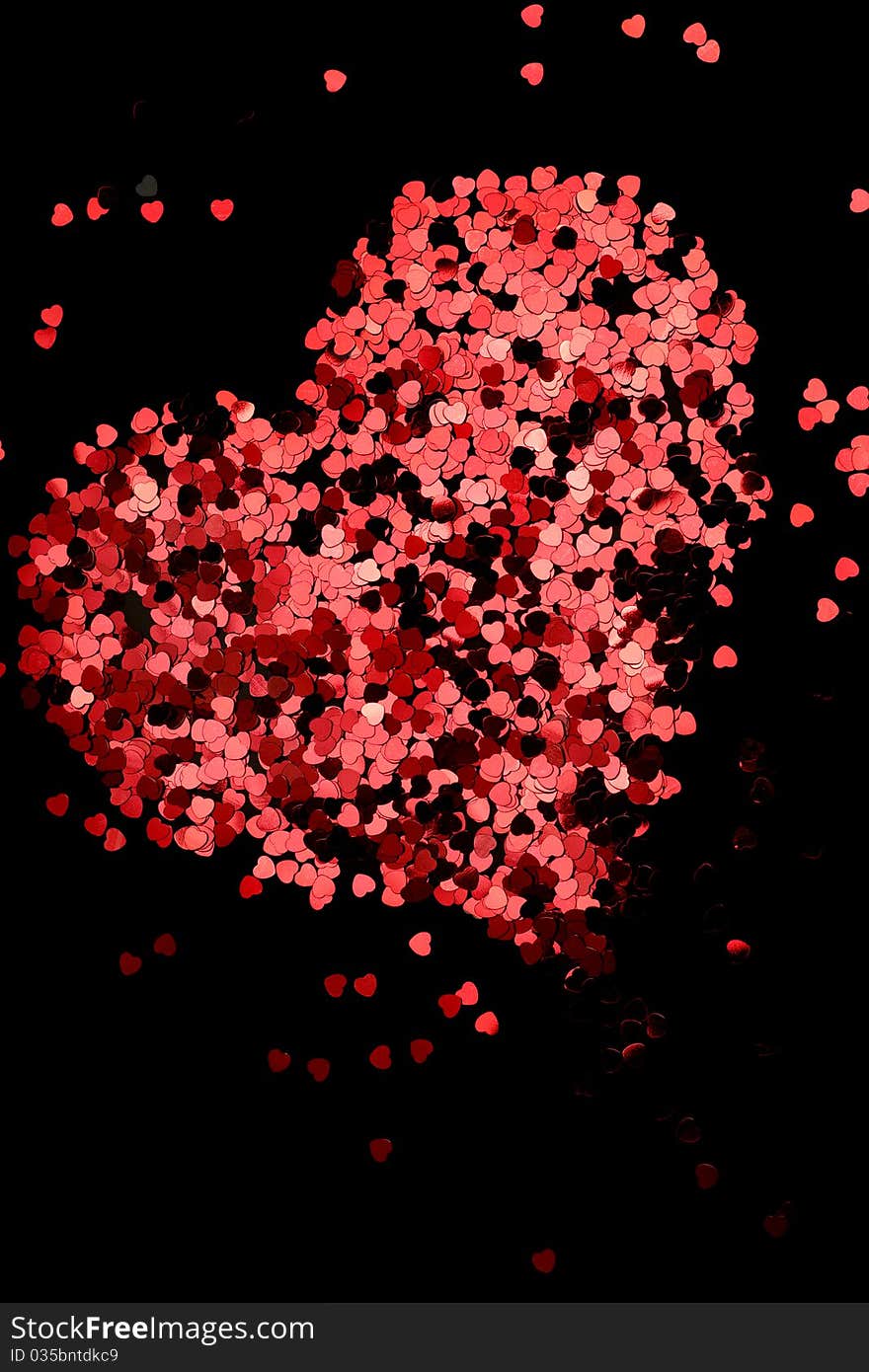 Color confetti on a black background