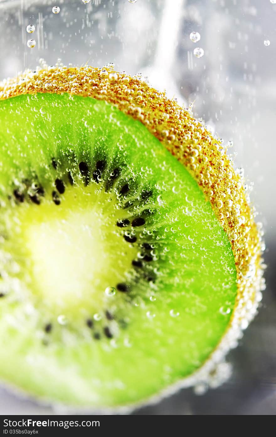 Kiwifruit pulp close