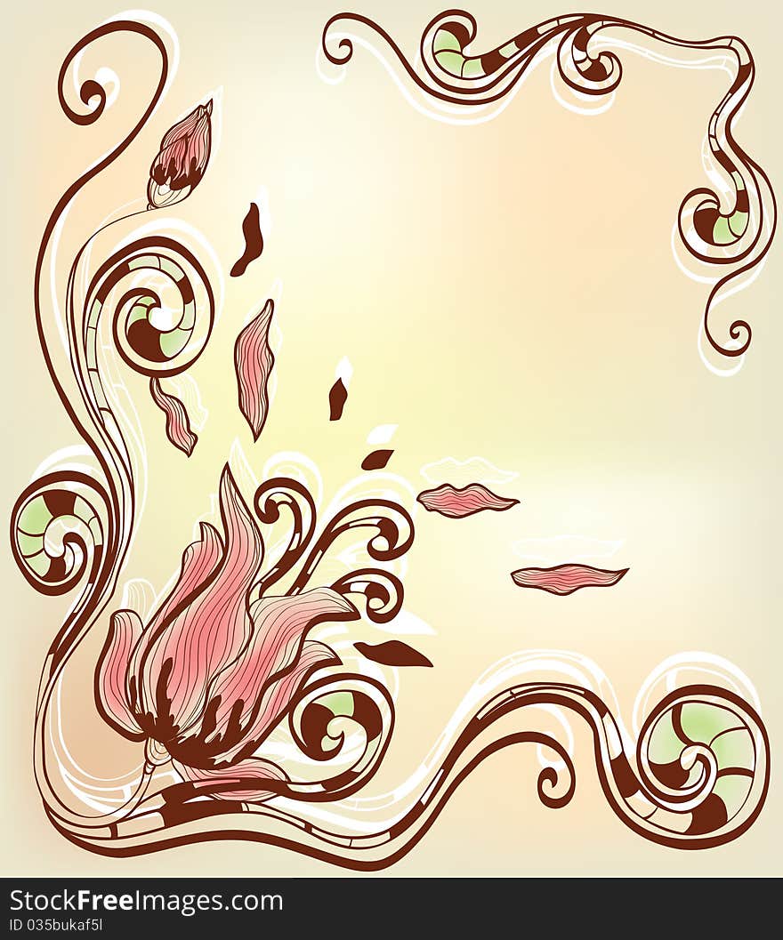 Background With Decorative Flowers