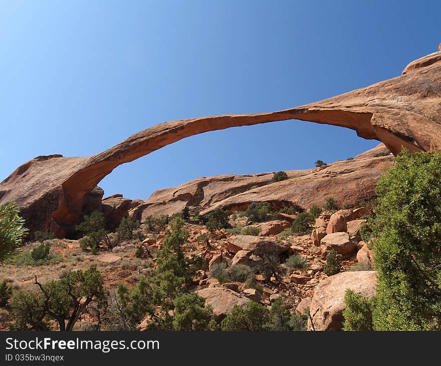 Strange rock formations at Arches National Park, USA