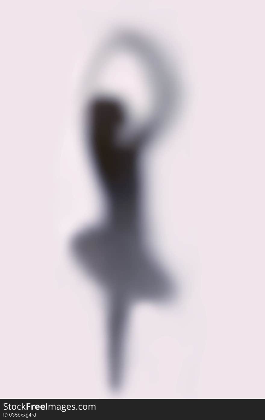 Shadow of ballet dancer.