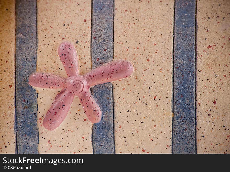 Glittered Starfish Clay Sculpture Art Background