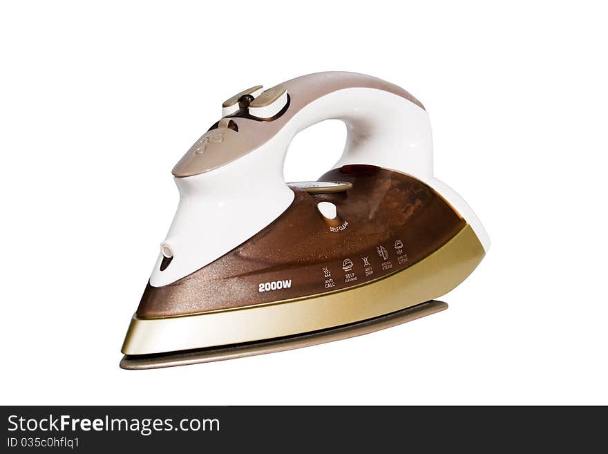 Electric irons home date with the steam alone. white background