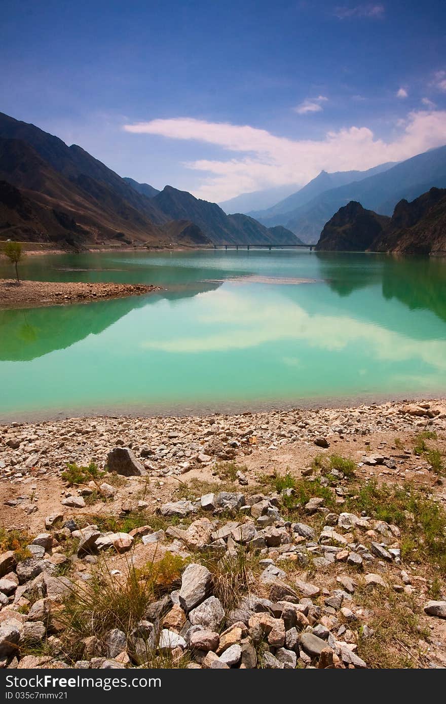 The upper reaches of Yellow River, whose most length is yellow because of environment and is the mother river of China. It raised the ancient Chinese since the old time.