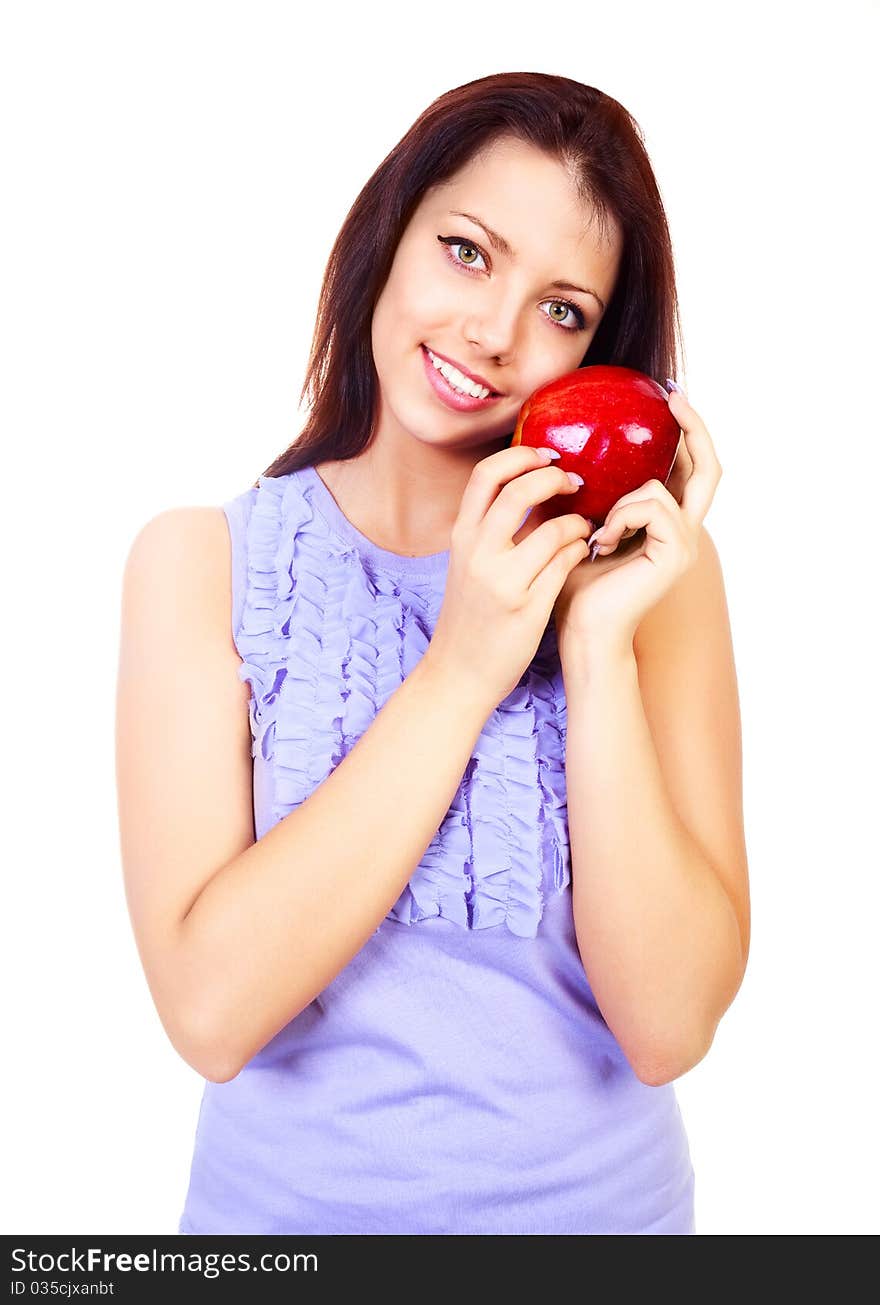 Girl with an apple