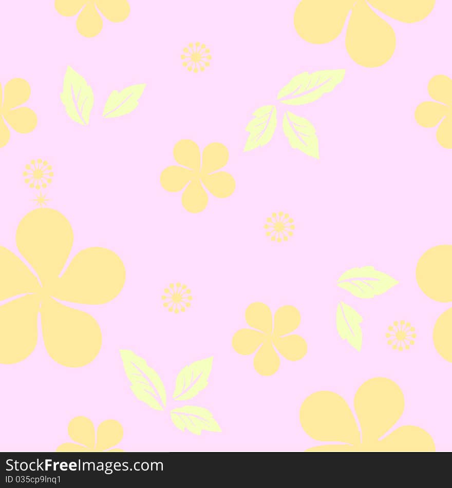 Seamless Floral Background.