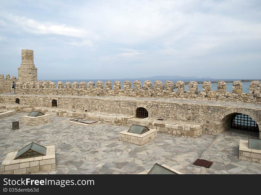 Old fort na islands in Greece. Old fort na islands in Greece