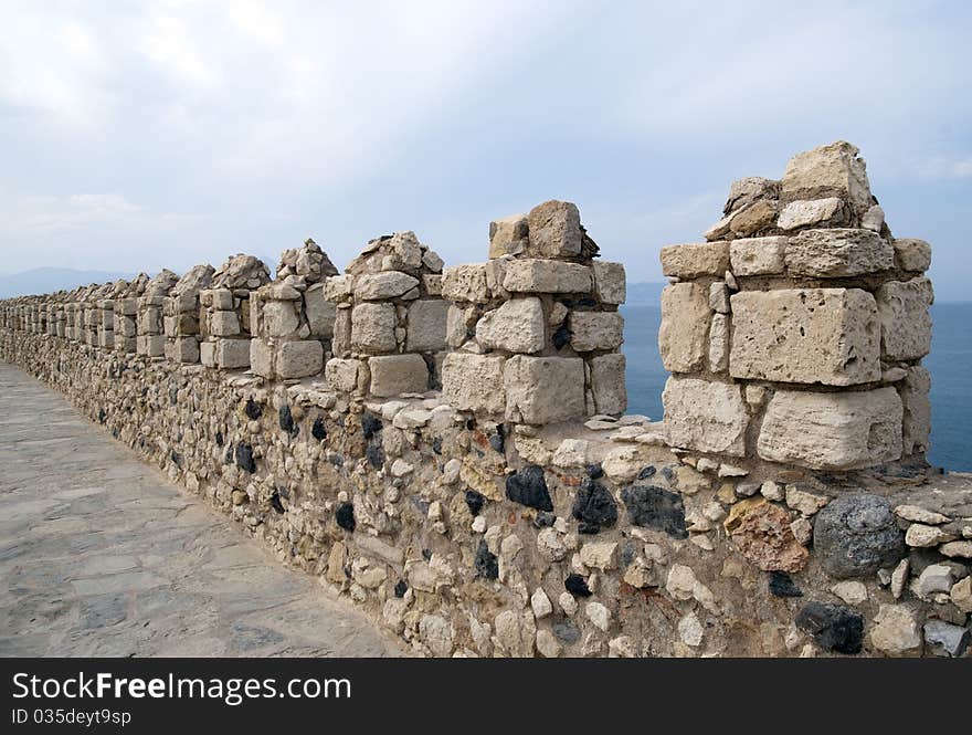 Old fort na islands in Greece. Old fort na islands in Greece