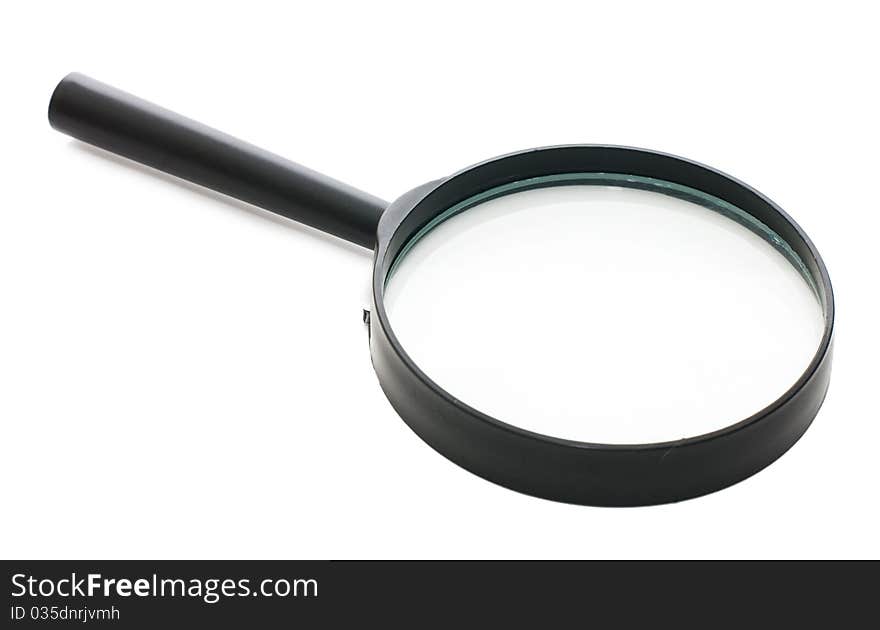 Magnifying glass isolated on white background