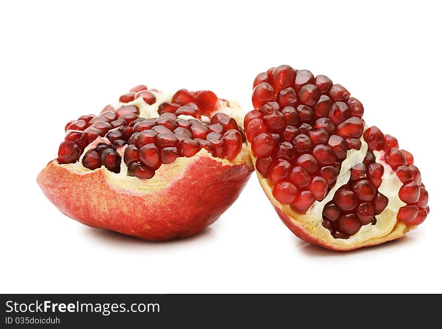 Pomegranate isolated on white background