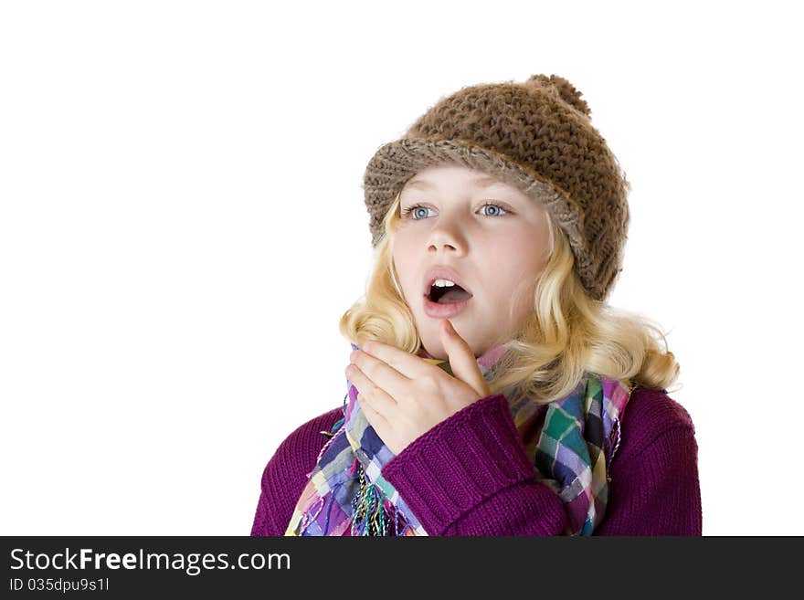 Girl Has Sniff And Is Sneezing