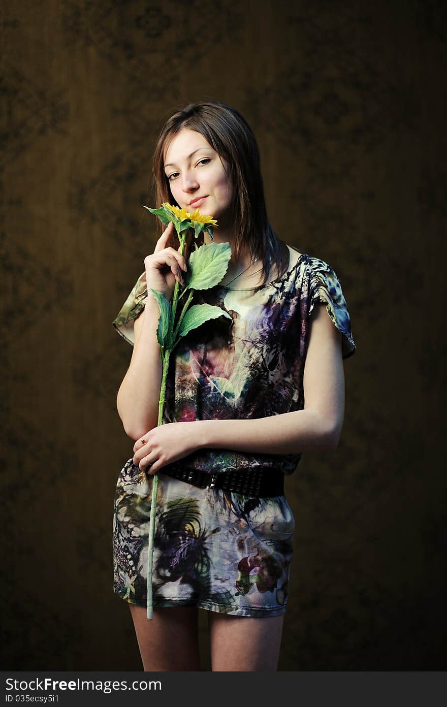 Woman with flower