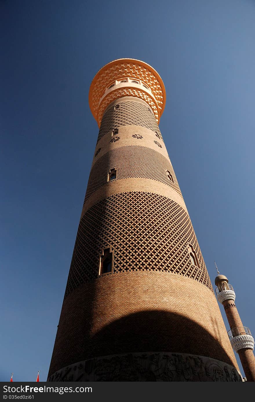 Picture of an Islam architechture. Photoed in Sinkiang in China,most of people here believe in Islam. Picture of an Islam architechture. Photoed in Sinkiang in China,most of people here believe in Islam.