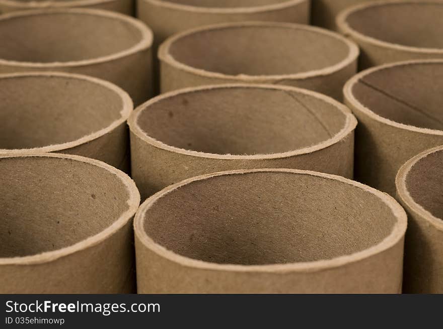 Close up of Cardboard Tubes, Great for Use as a Background.