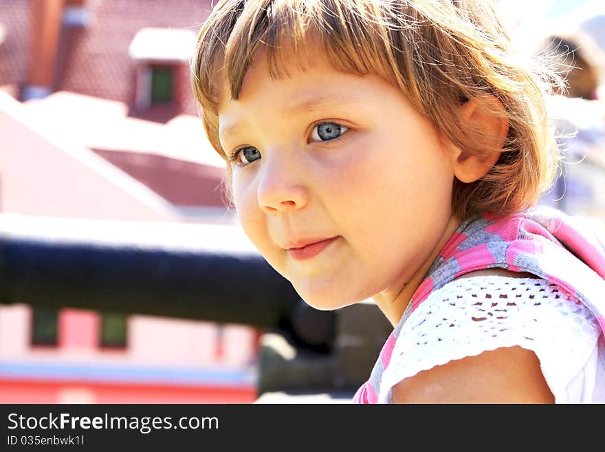 Portrait Four Years Old Girl