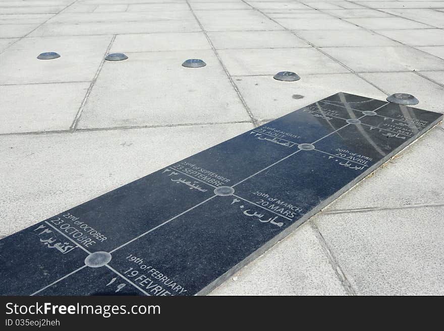 Sundial in Alexandria. Egypt. Hours