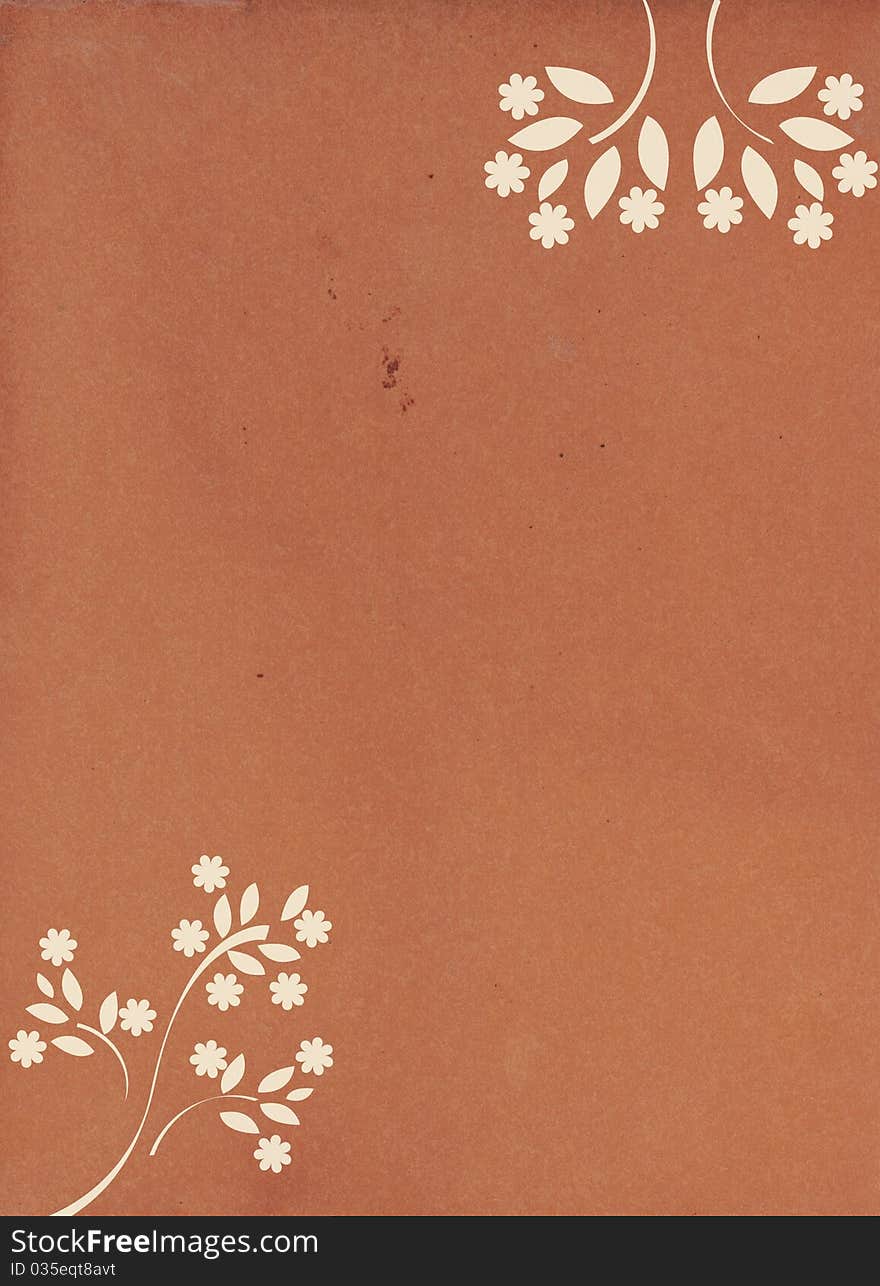 Brown paper floral patterns