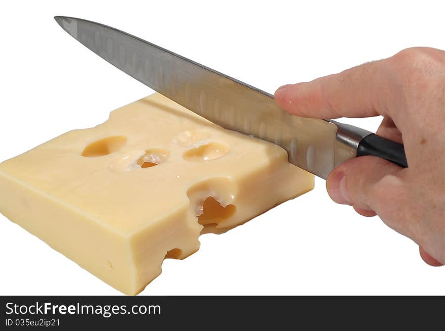 Cheese and knife