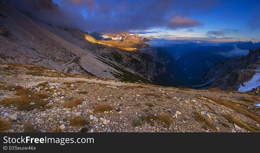 Landscape Of Dolomites Mountains