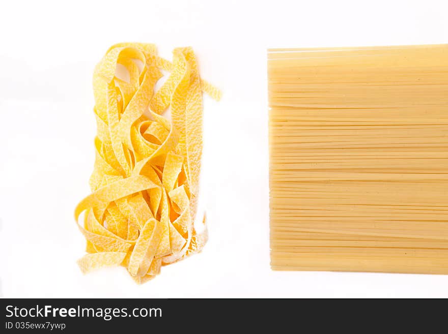 Two kinds of a spaghetti