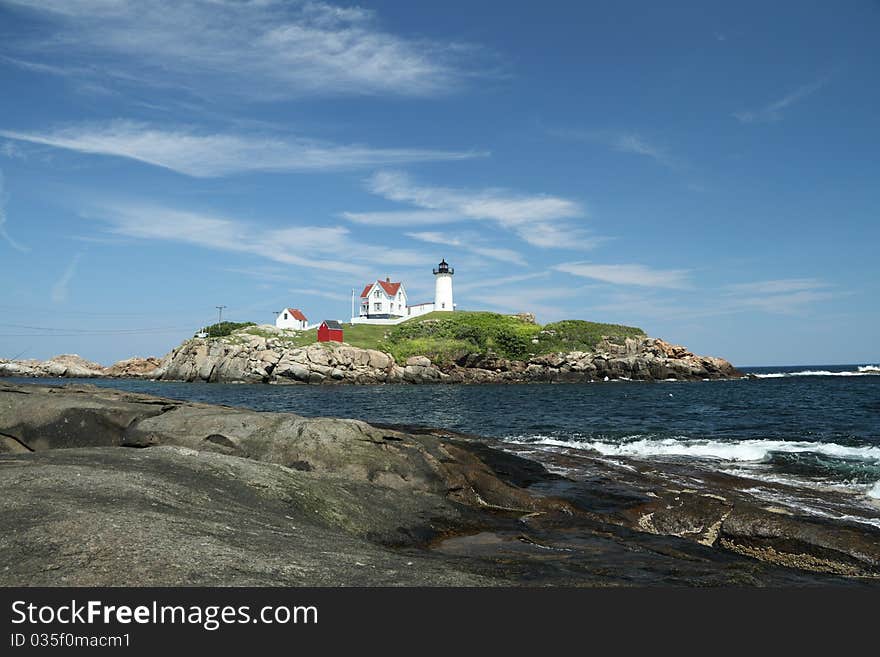 The Cape Neddick Nubble light house.