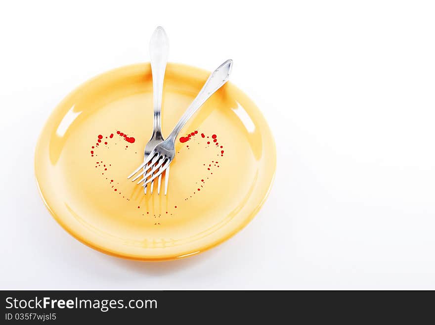 Place Setting with Plateand two Forks. Place Setting with Plateand two Forks