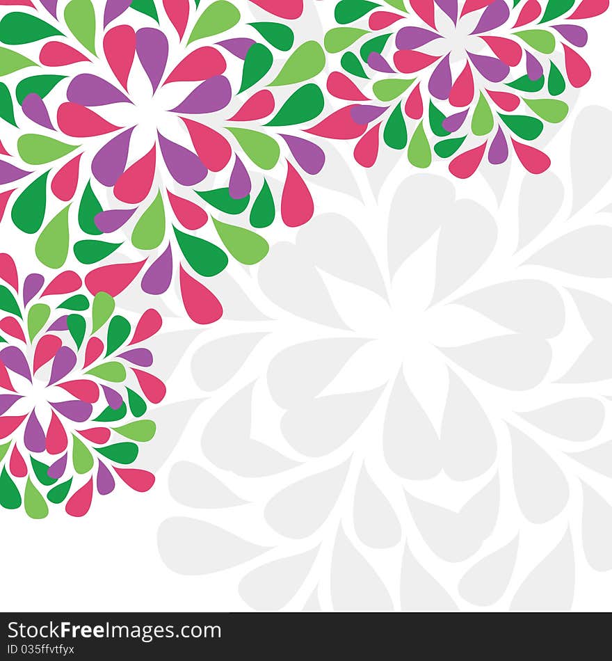 Floral card with space for text