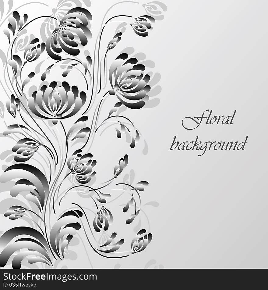 Floral background for  you text