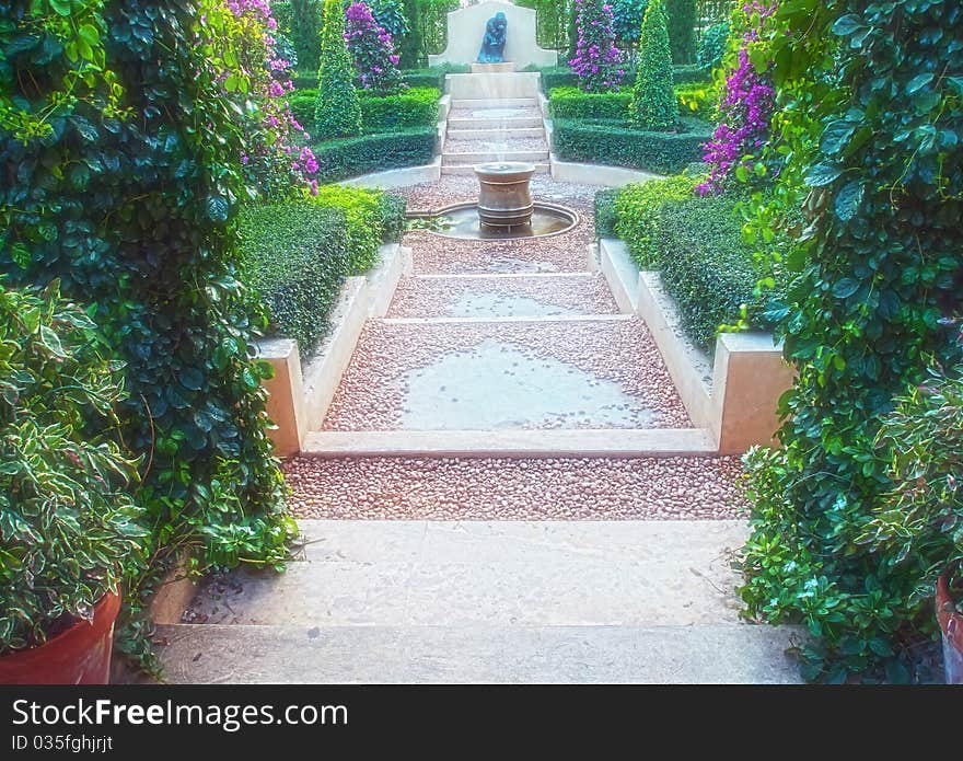 Romantic Garden in High Dynamic Range Image style