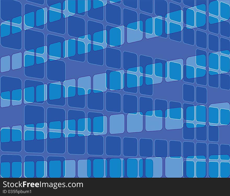 Abstract blue colour variations glass windows - illustration. Abstract blue colour variations glass windows - illustration