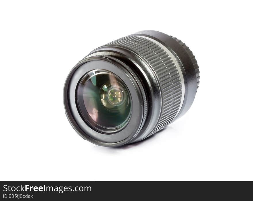 Camera lens isolated on white